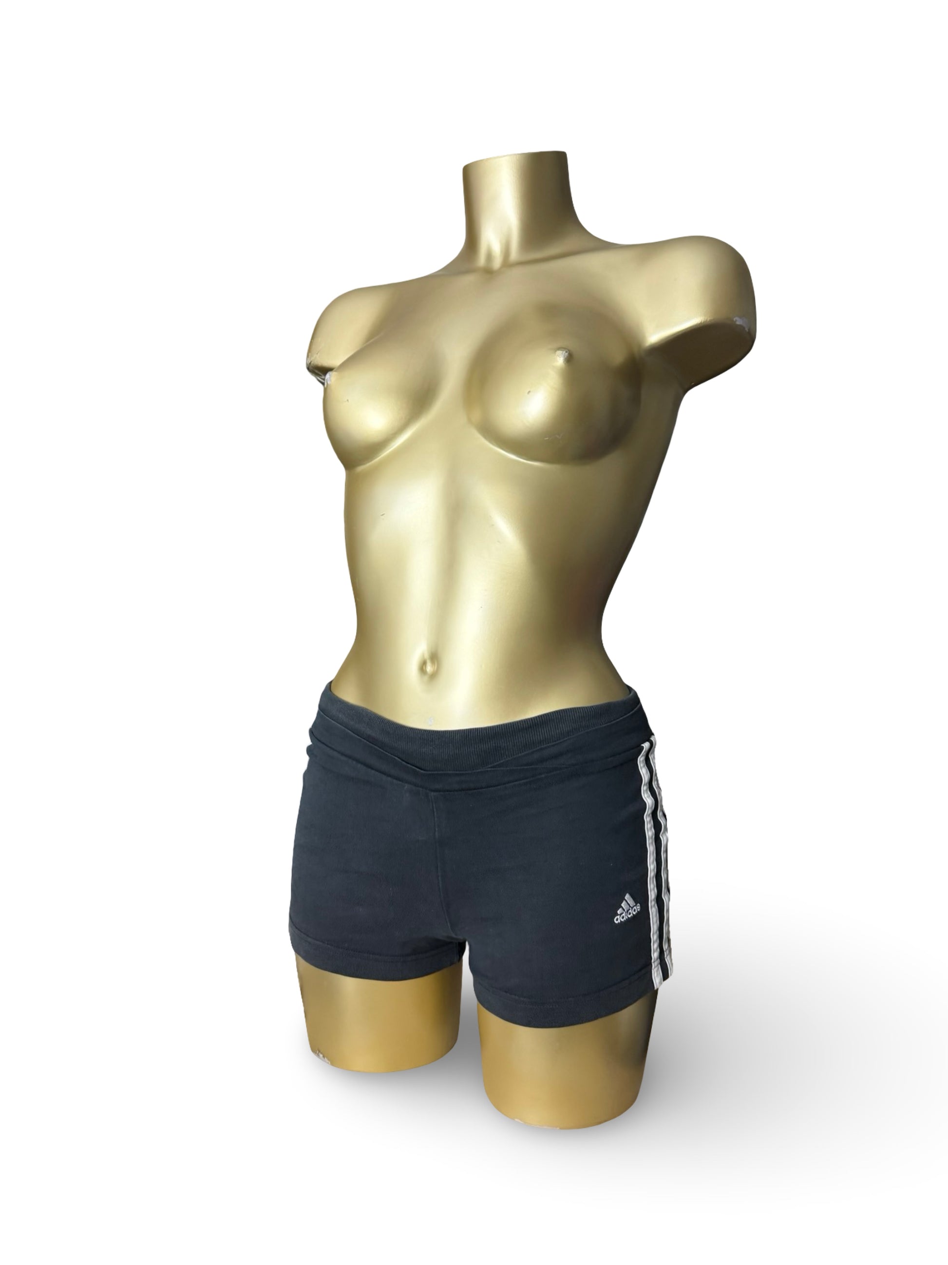 Black cotton low rise mini short (S)