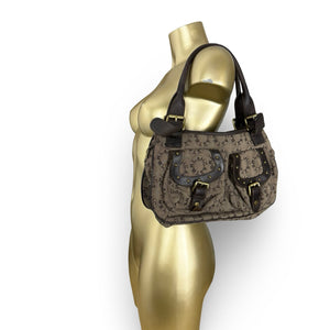 Beige medium monogram shoulder bag (34x20cm)