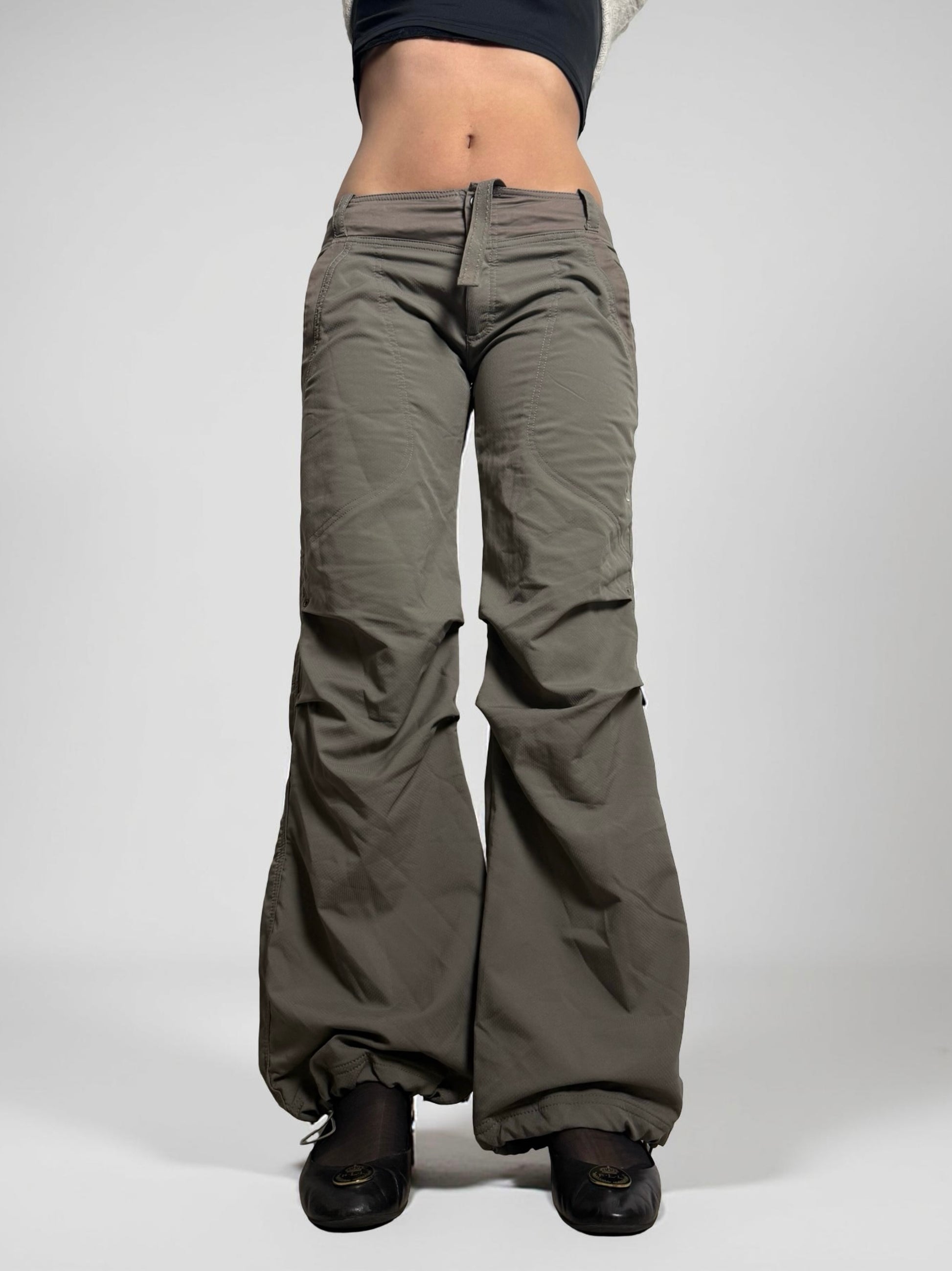 Khaki low rise joggers pants (S/M)