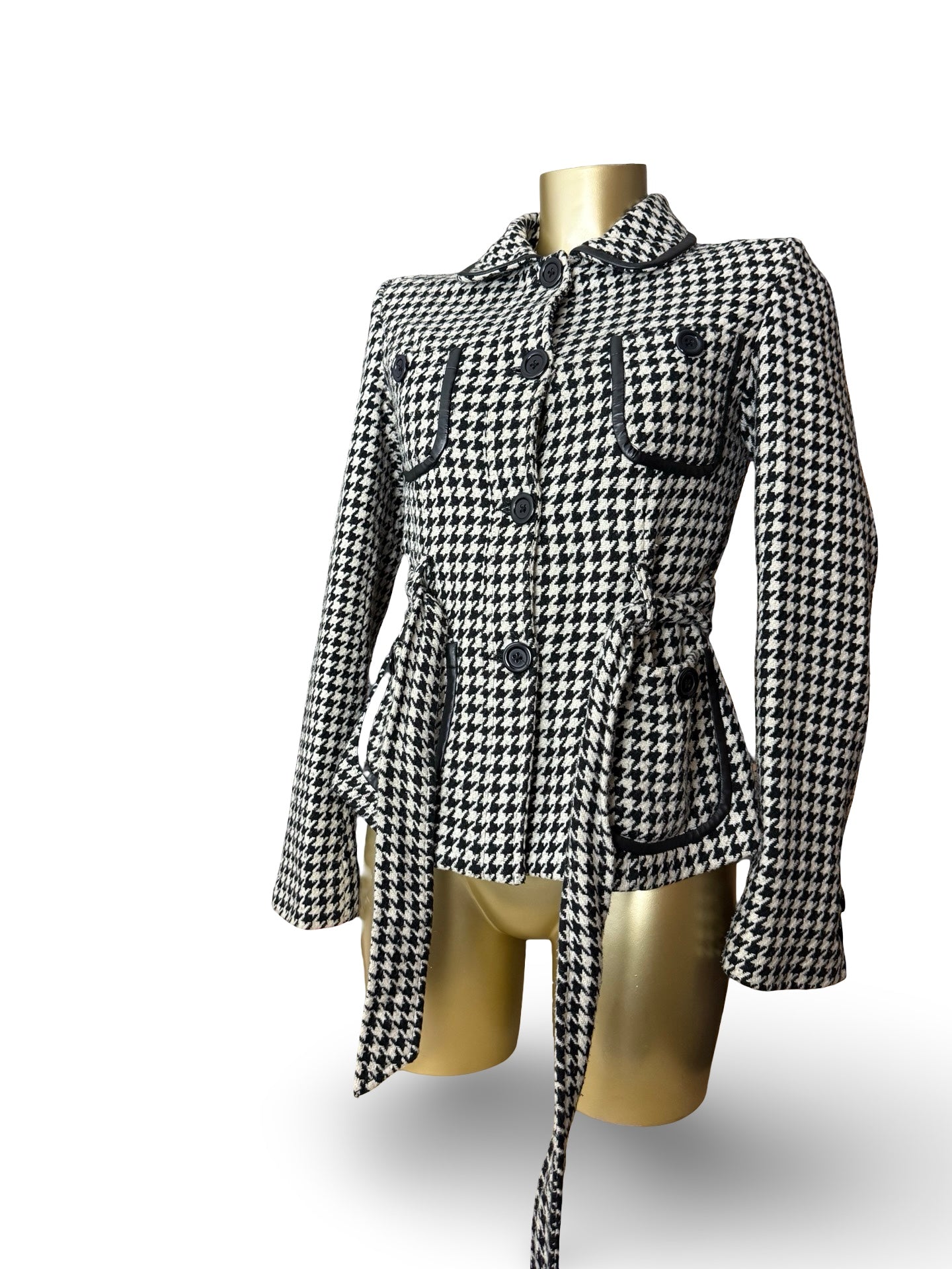 White tight fit trench jacket (S)