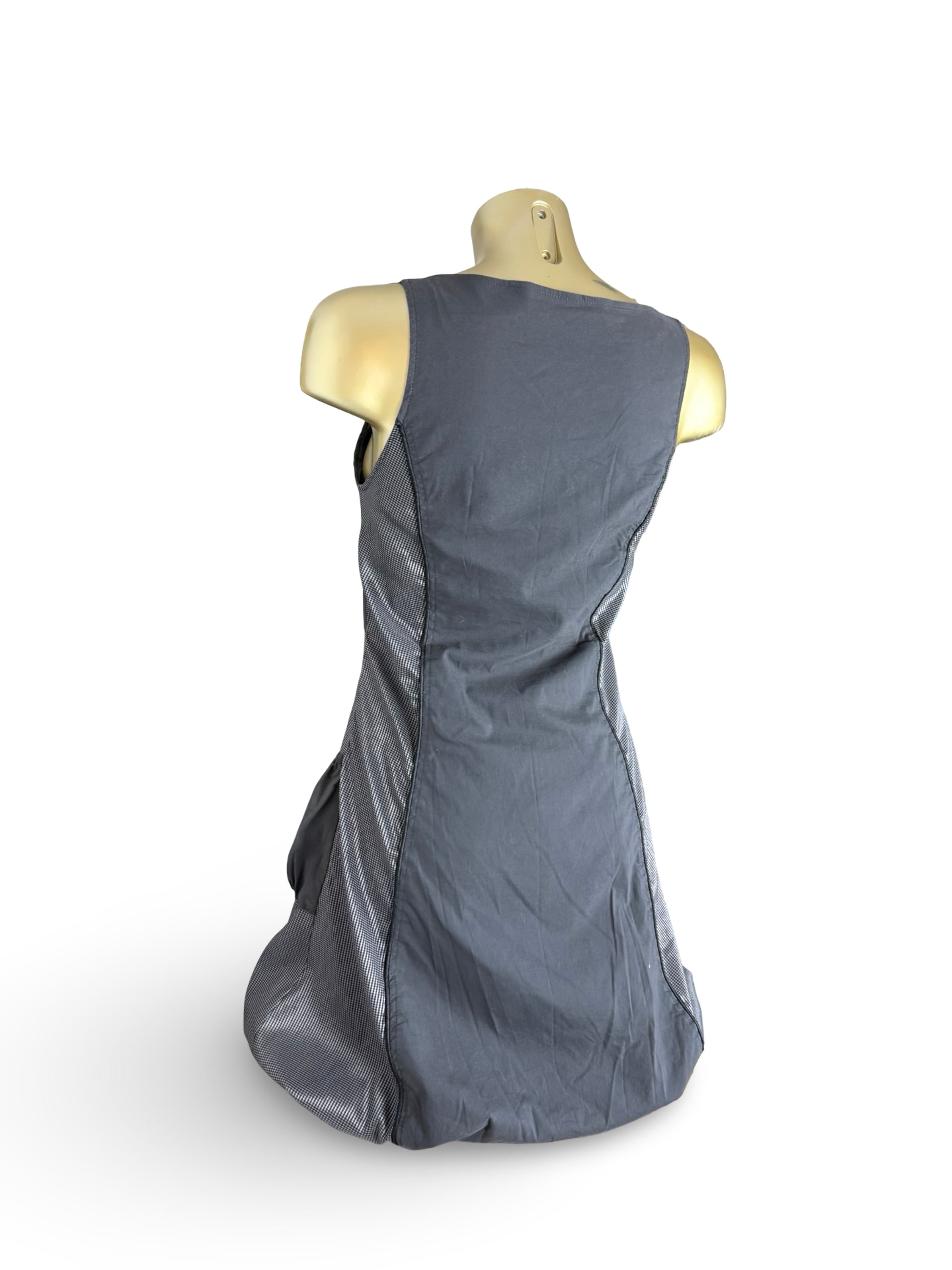Grey pleated mini dress (S)