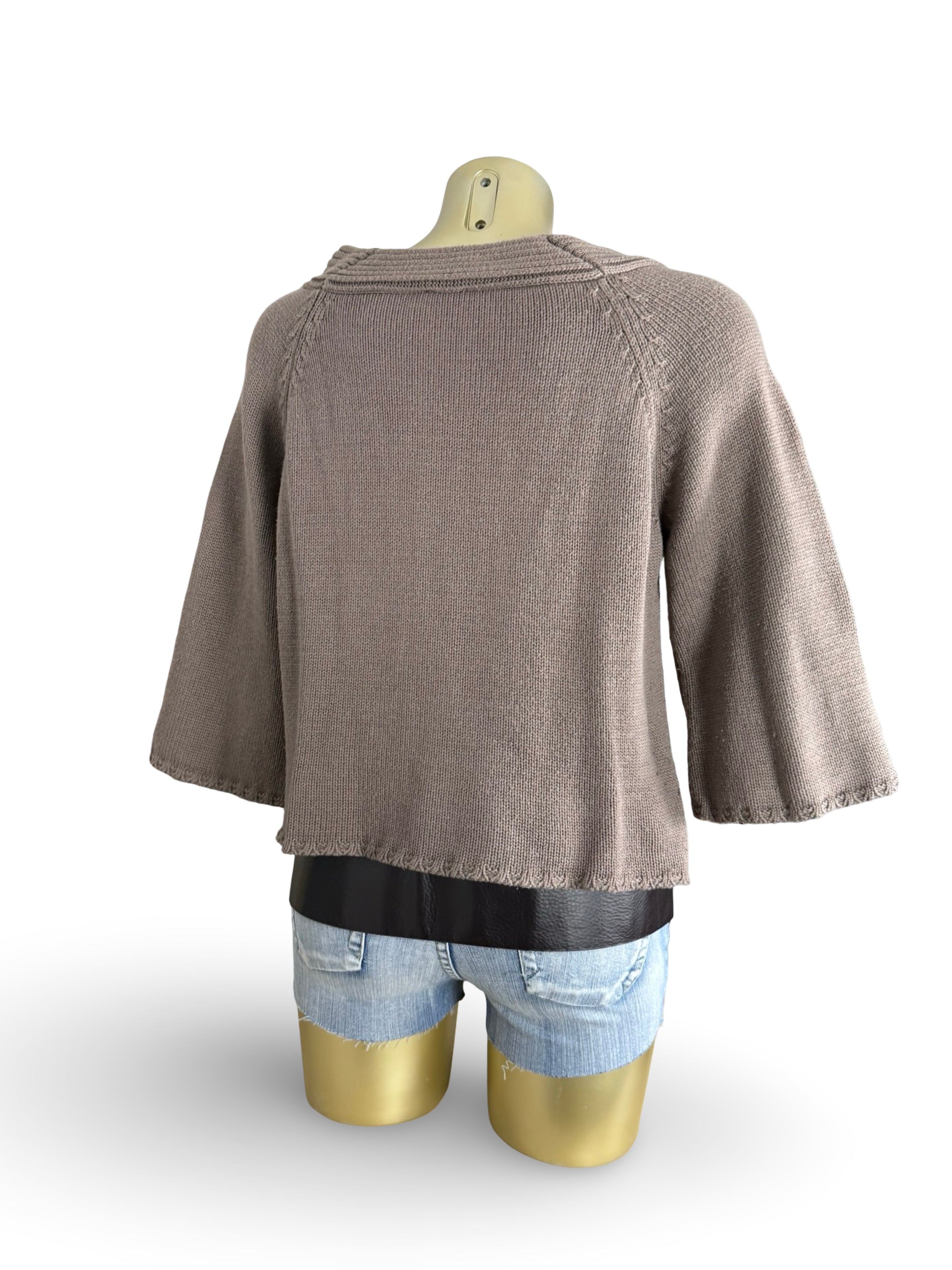 Khaki cardigan jumper (XL)