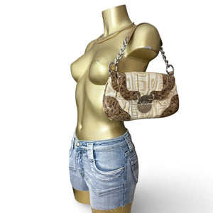 Beige small shoulder bag (27x16cm)