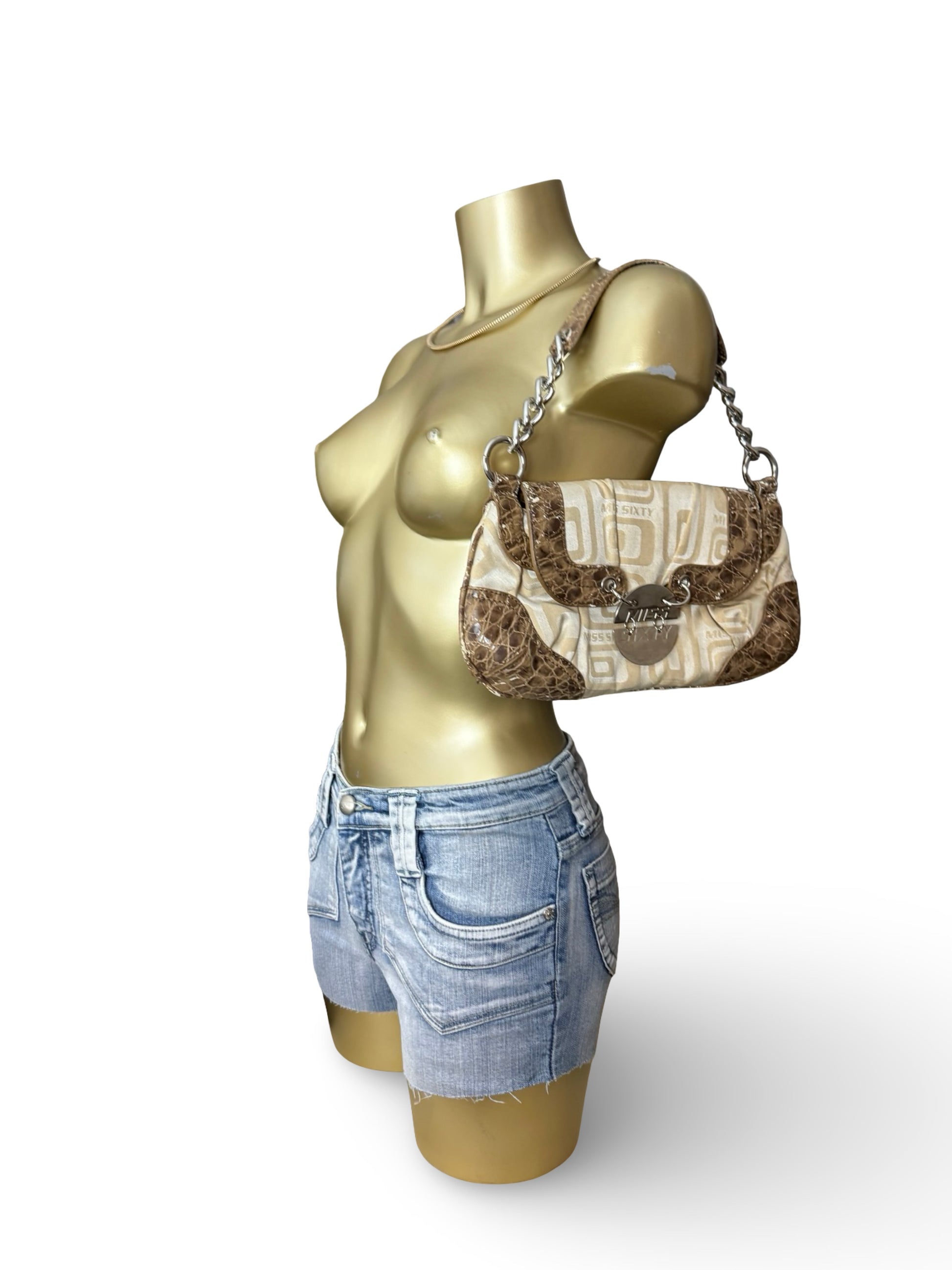 Beige small shoulder bag (27x16cm)