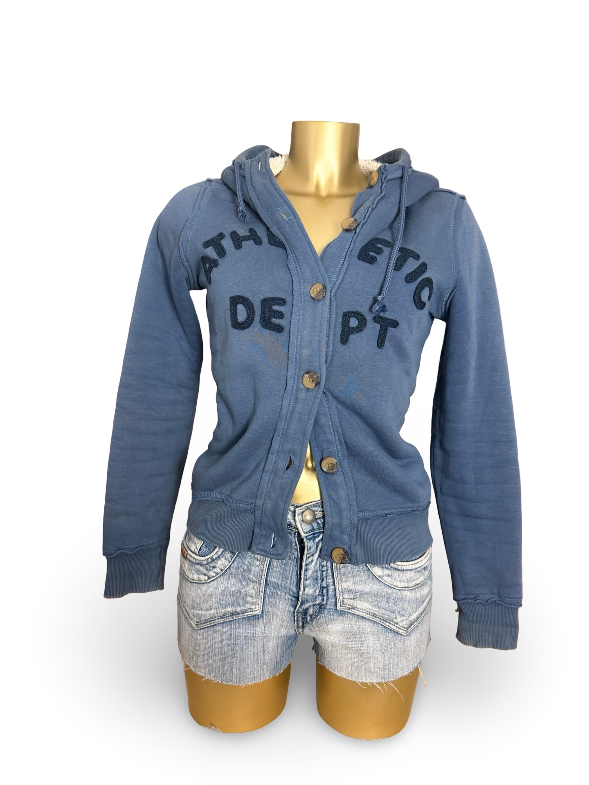 Blue inside fleece vintage cotton jacket (S)