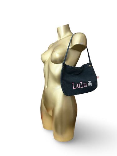 Navy denim cotton mini bag