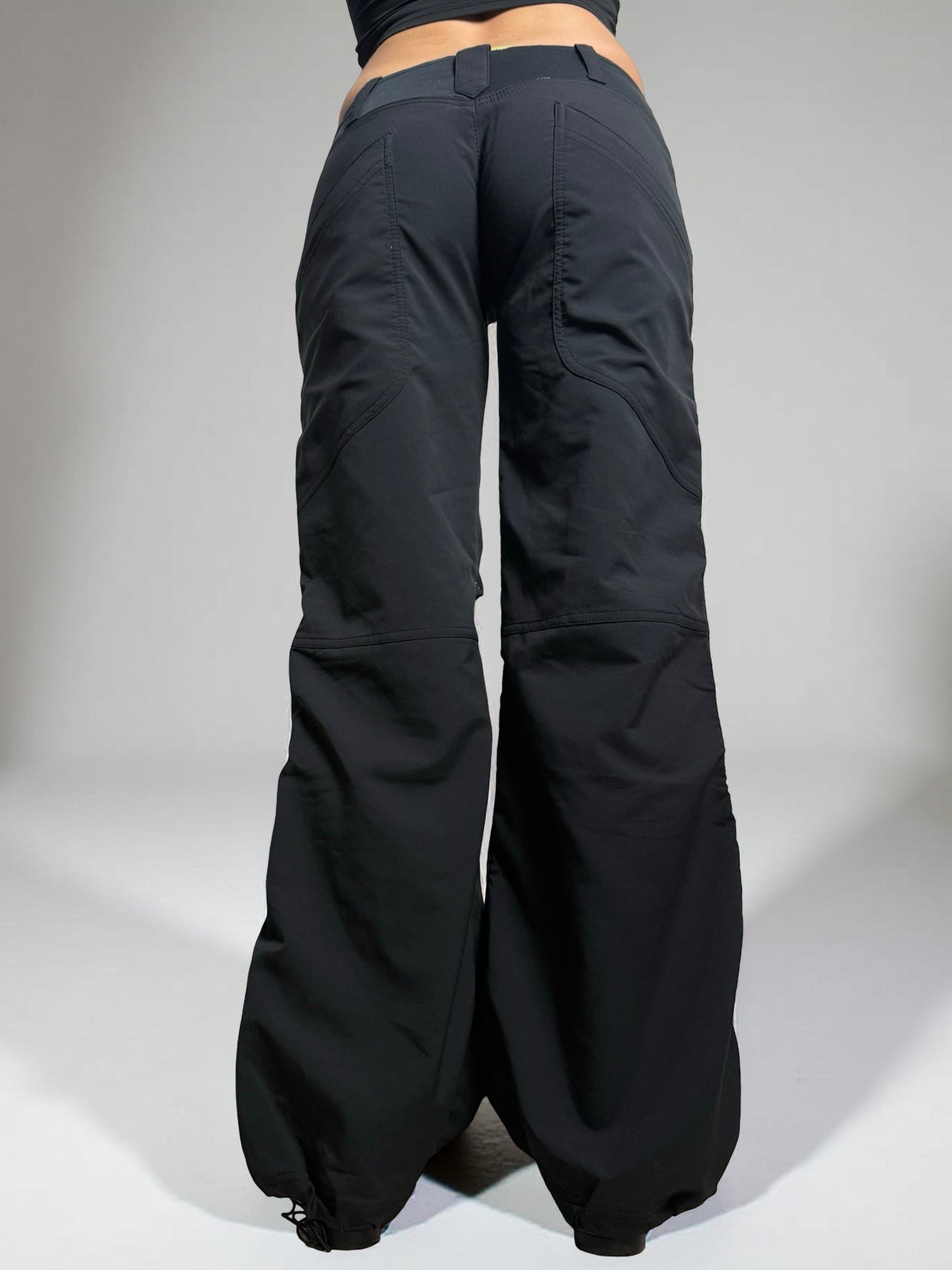 Black low rise joggers pants (S/M)