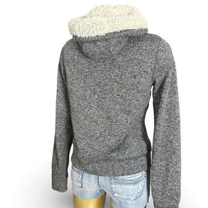 Grey inside fleece cotton hoodie (S)