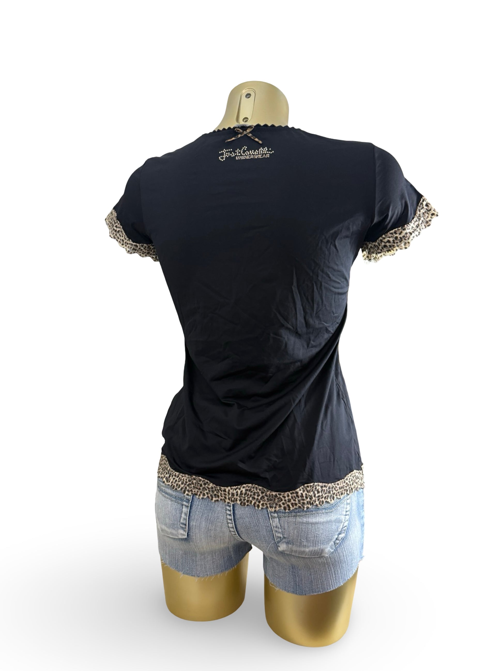 Black panther print underwear lycra tee (L)