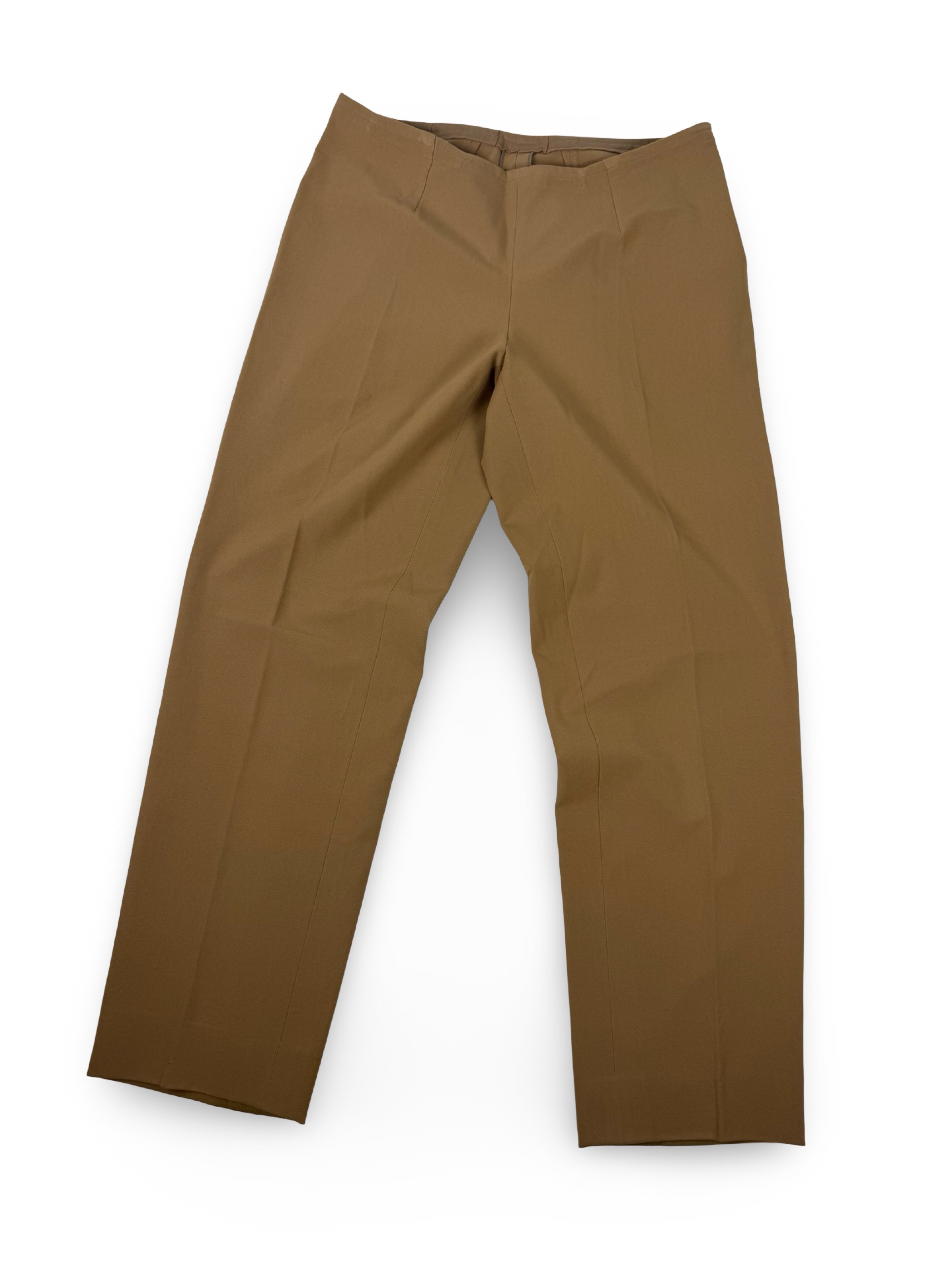 Beige office siren low rise flare pants (L)