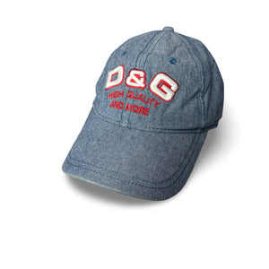 Blue denim logo cap