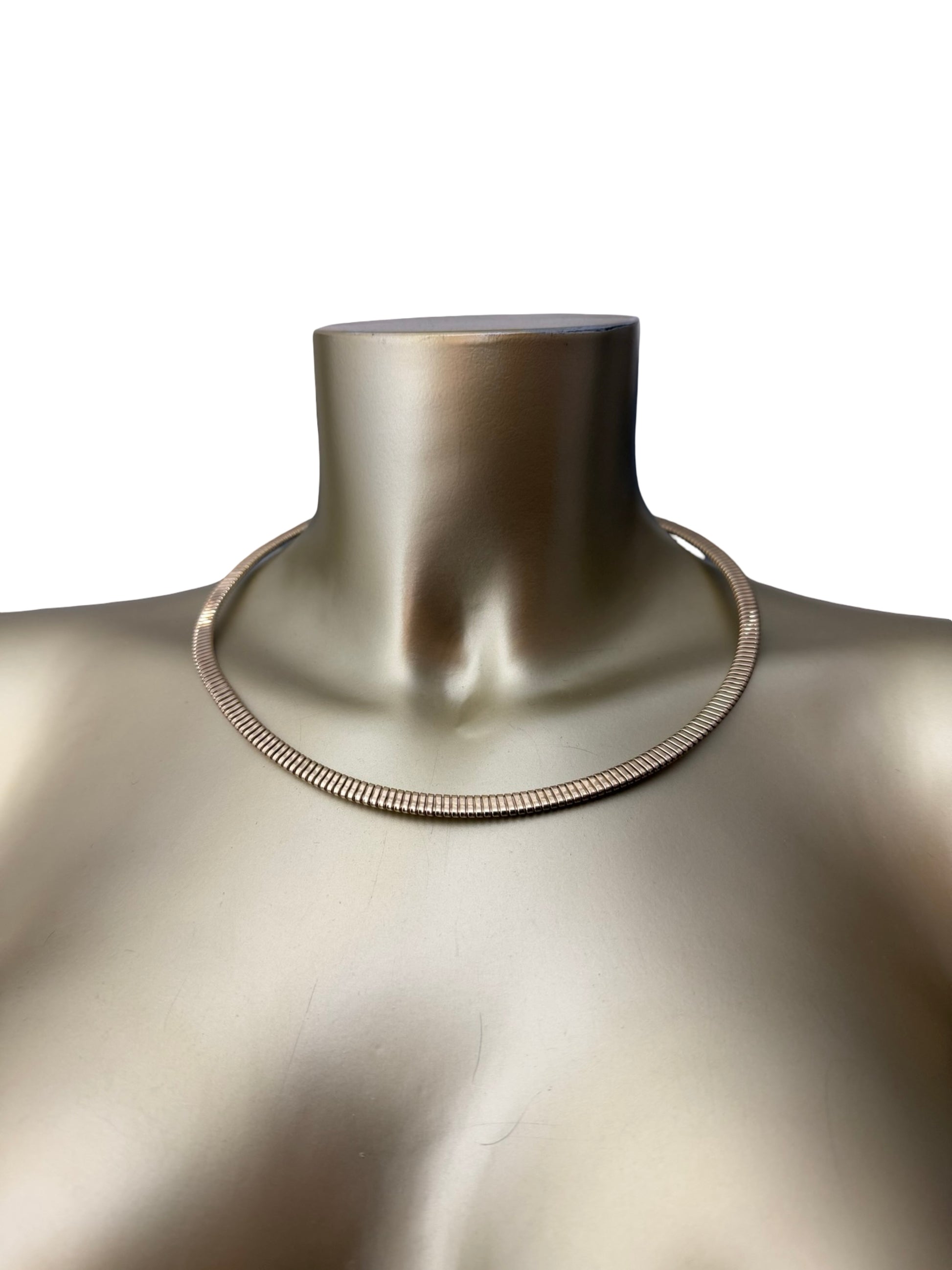 Vintage gold stainless steel choker necklace