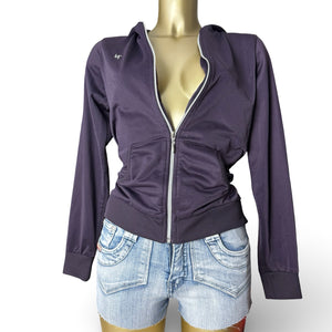 Purple zip up strass hoodie (M/L)