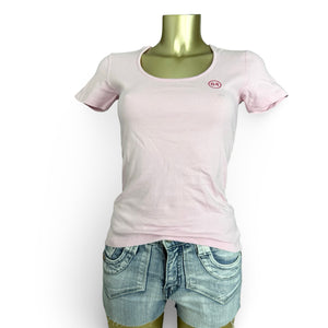 Cotton tight fit logo tee (S/M)