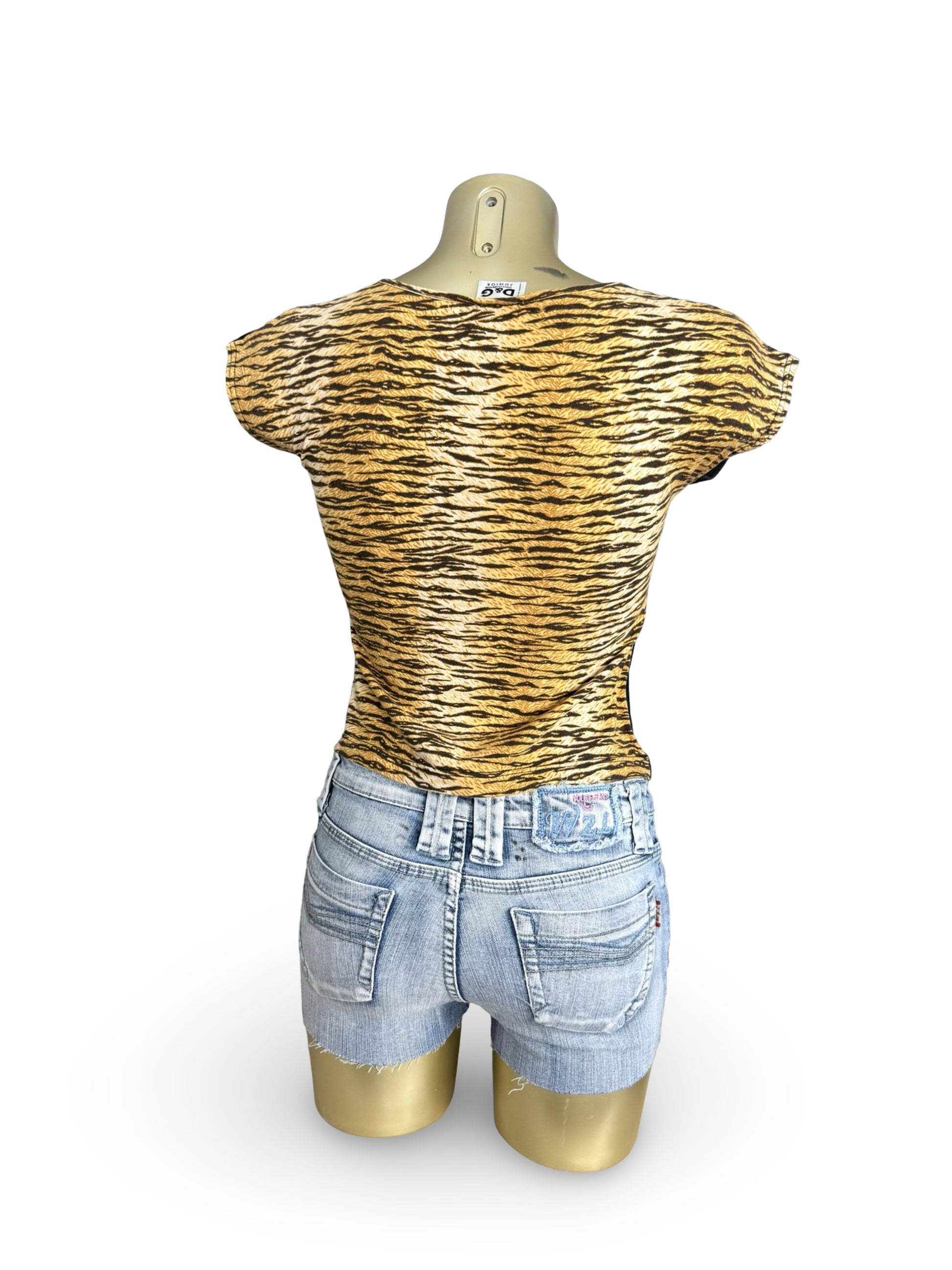 Black & panther cotton  tight fit logo tee (XS/S)