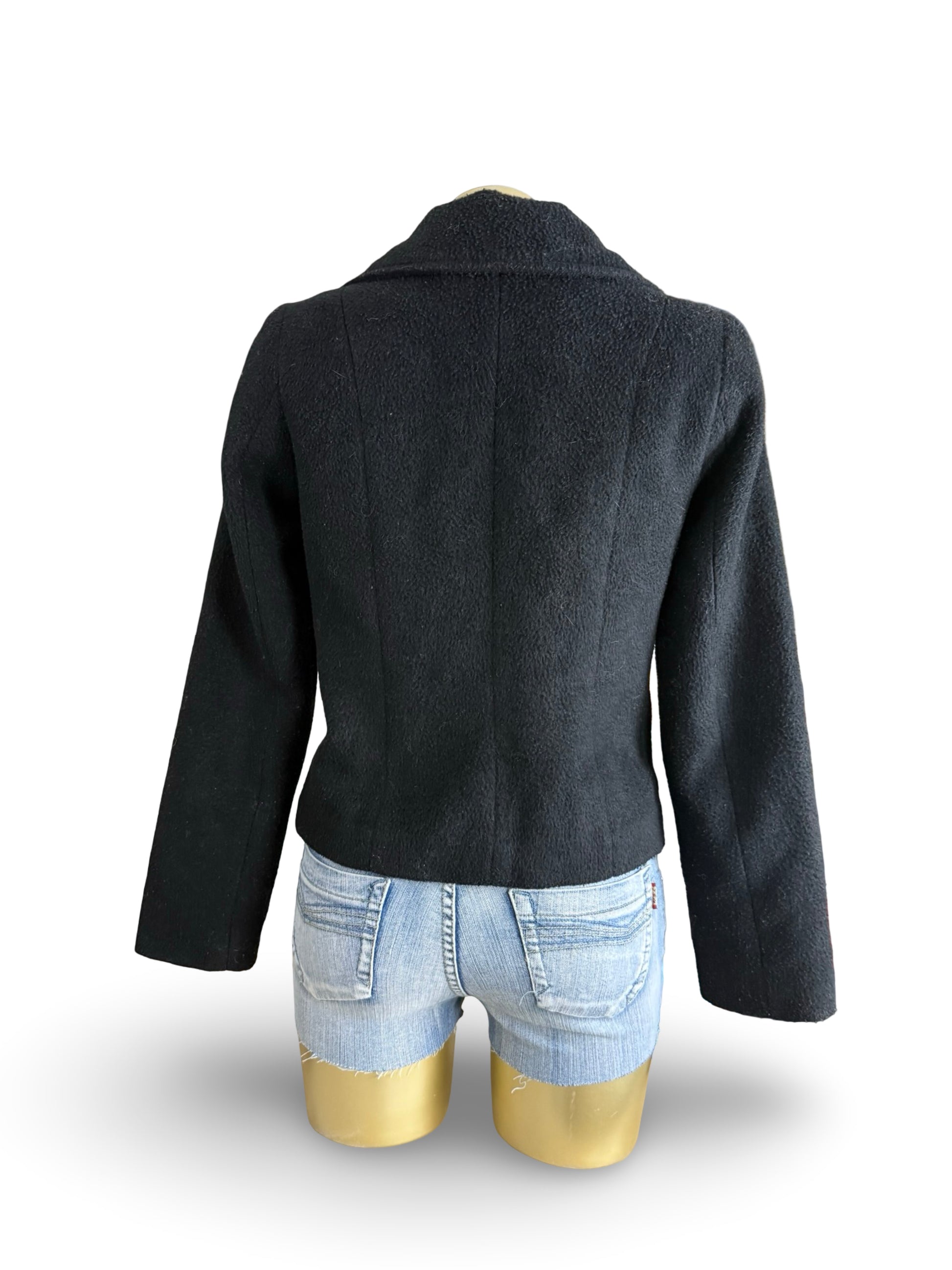 Black fleece blazer jacket (S)