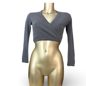 Grey tie up bolero jumper (S)