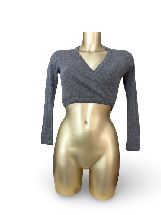 Grey tie up bolero jumper (S)