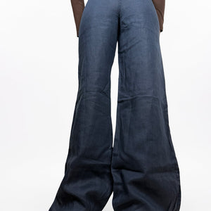 Navy low rise baggy pants (S)