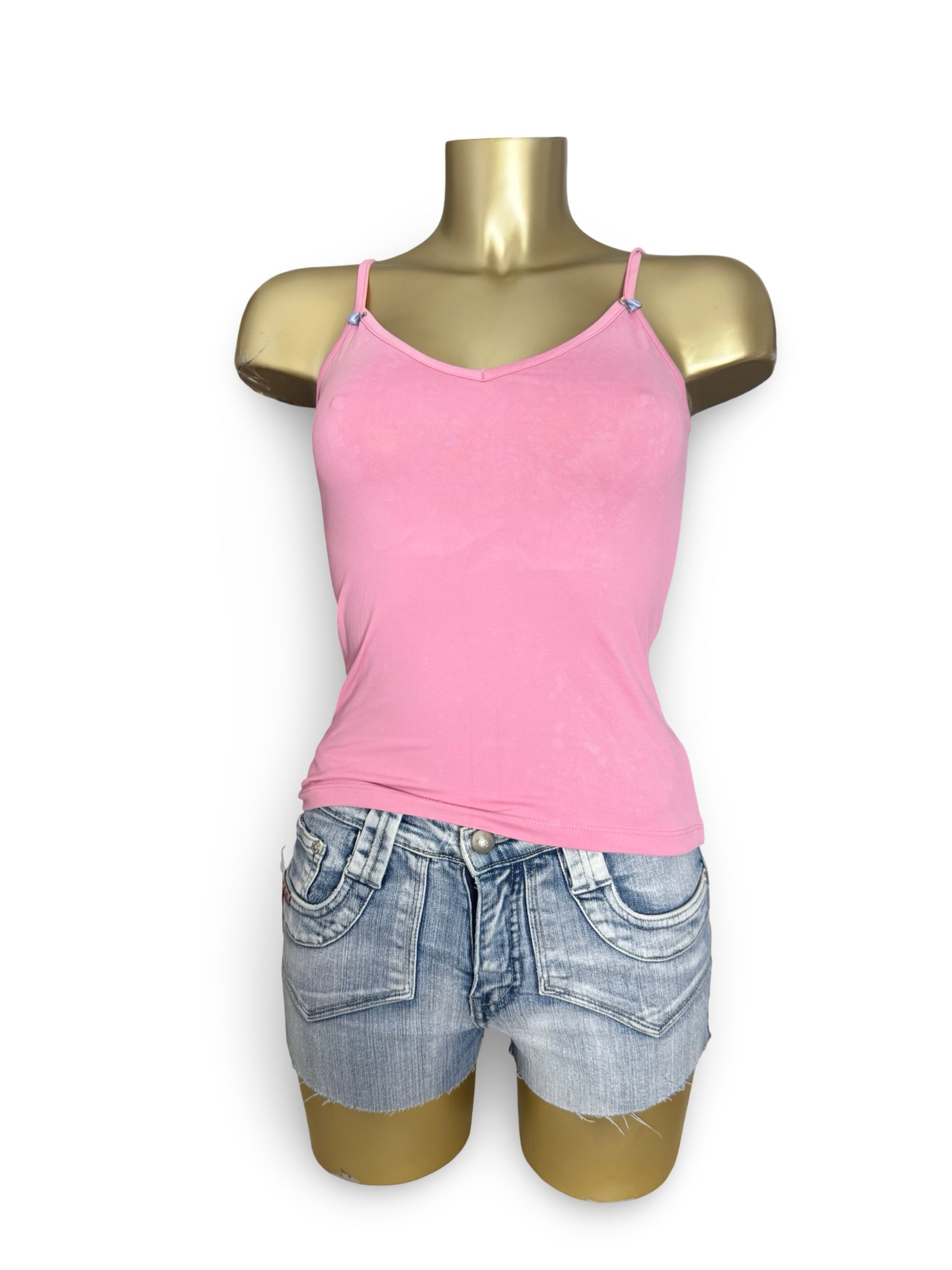 Baby pink tight fit cami  top (XS/S)