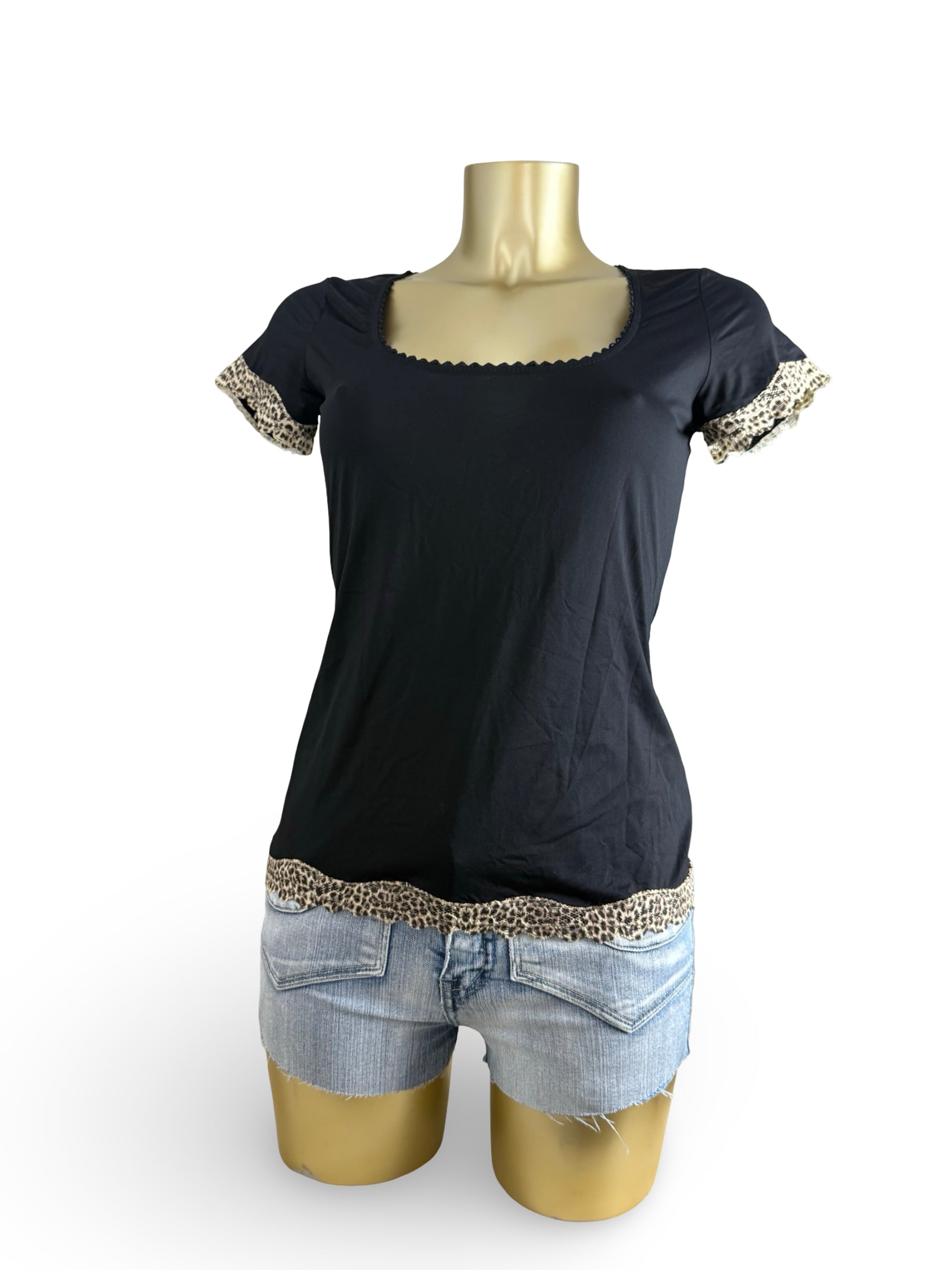 Black panther print underwear lycra tee (L)