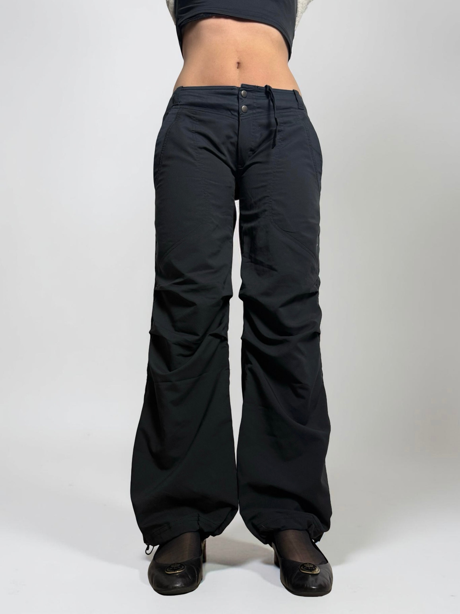 Black low rise joggers pants (S/M)