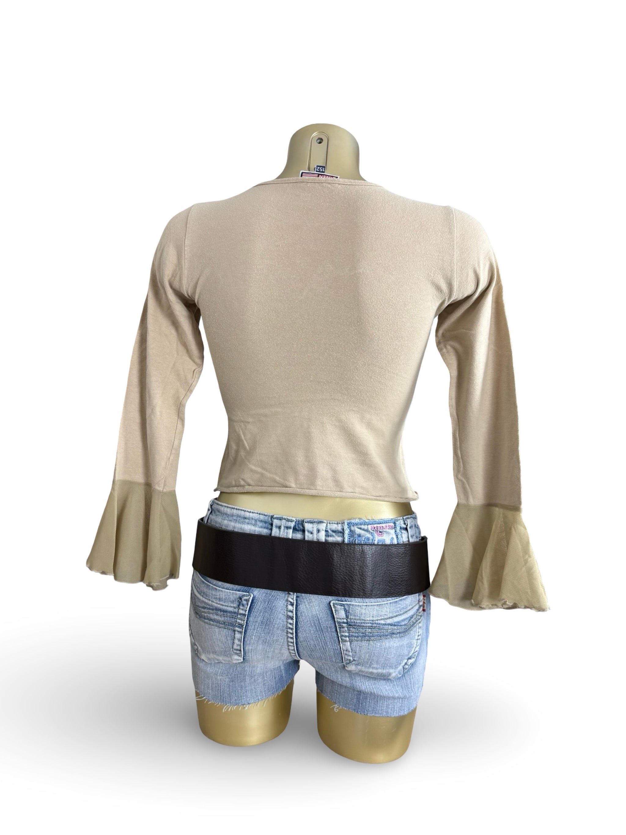 Beige long sleeves top (XS)