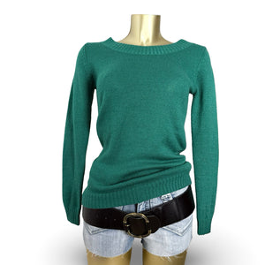 Green tight fit jumper (S)
