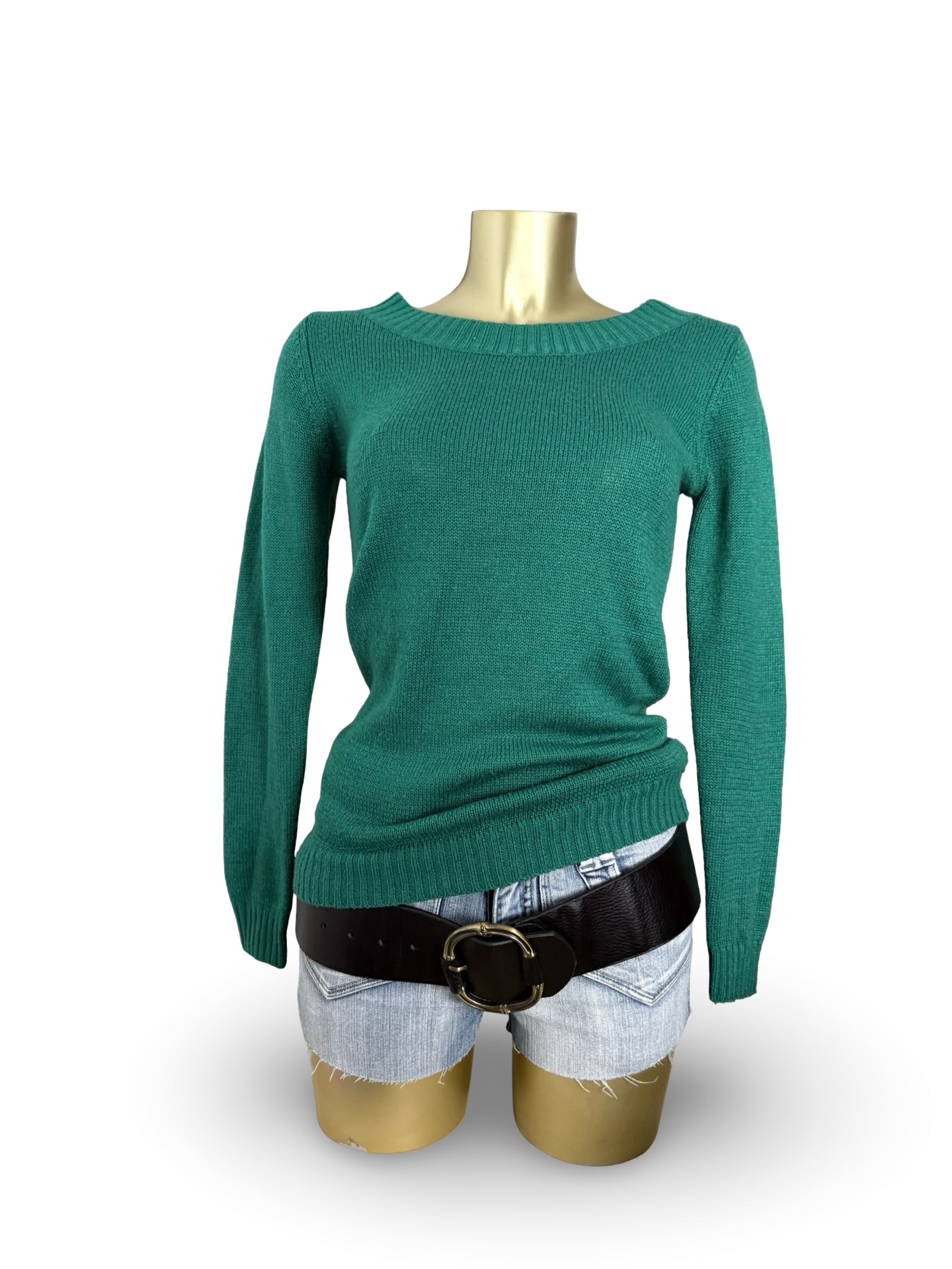 Green tight fit jumper (S)