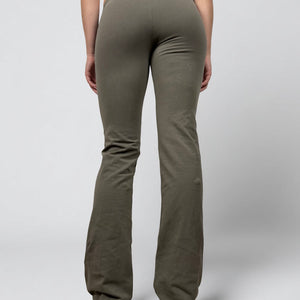 Khaki low rise bootcut joggers pants (XS)