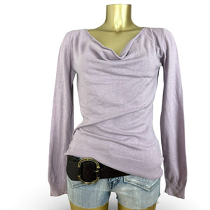 Lilac off shoulder cotton jumper (M/L)