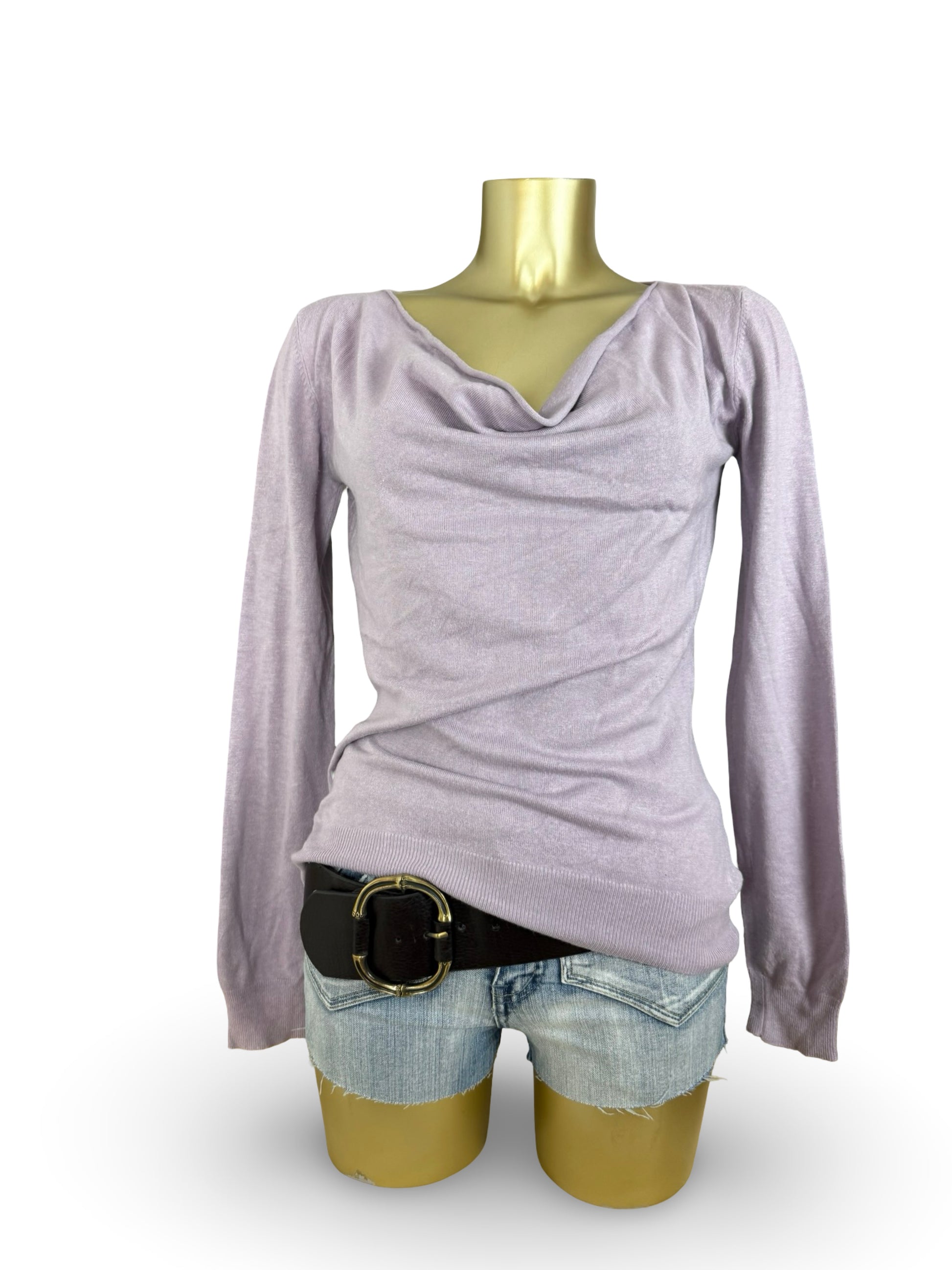 Lilac off shoulder cotton jumper (M/L)