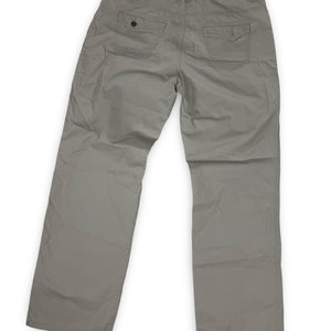 Beige cotton low rise baggy pants (L)