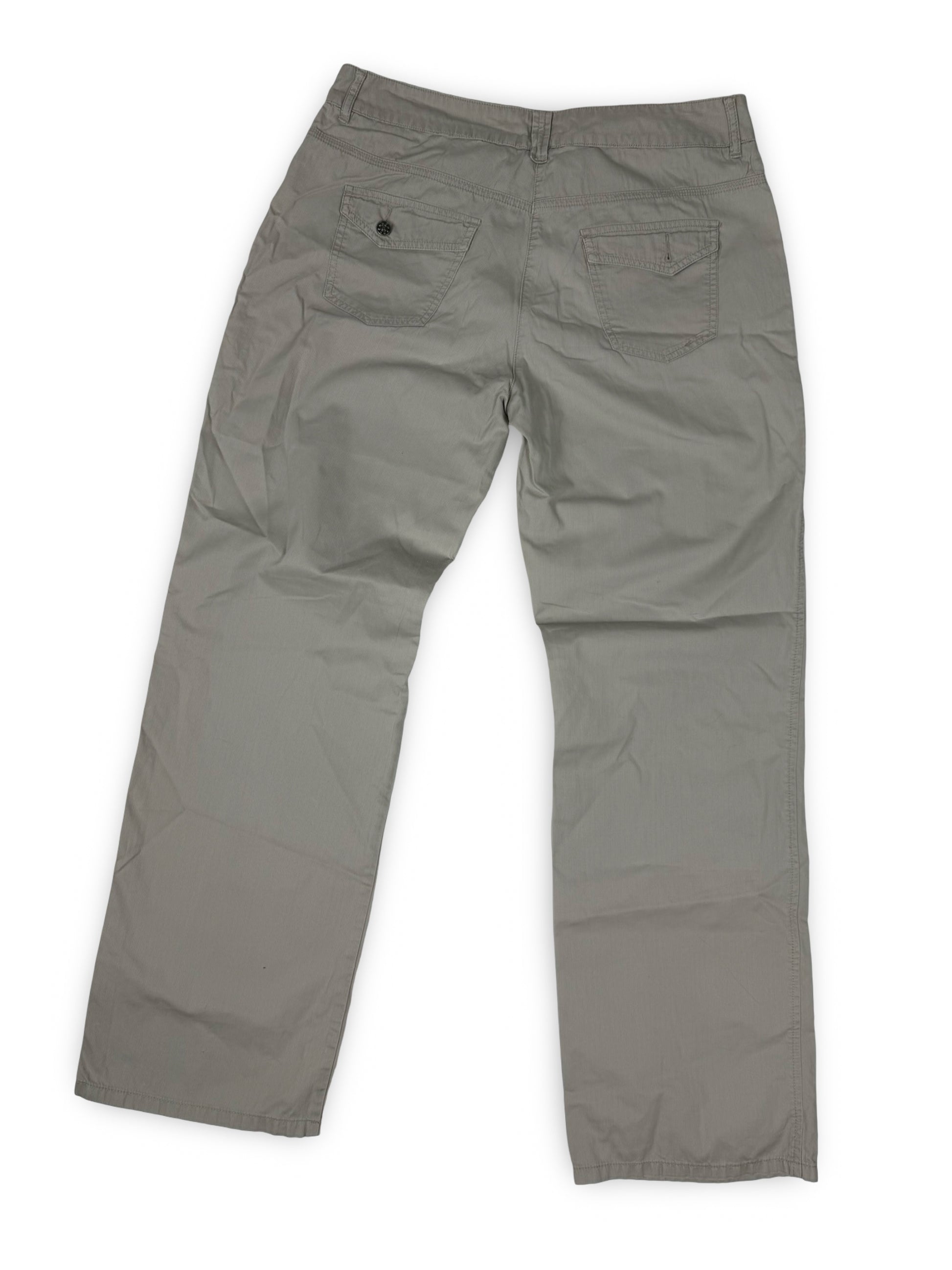 Beige cotton low rise baggy pants (L)