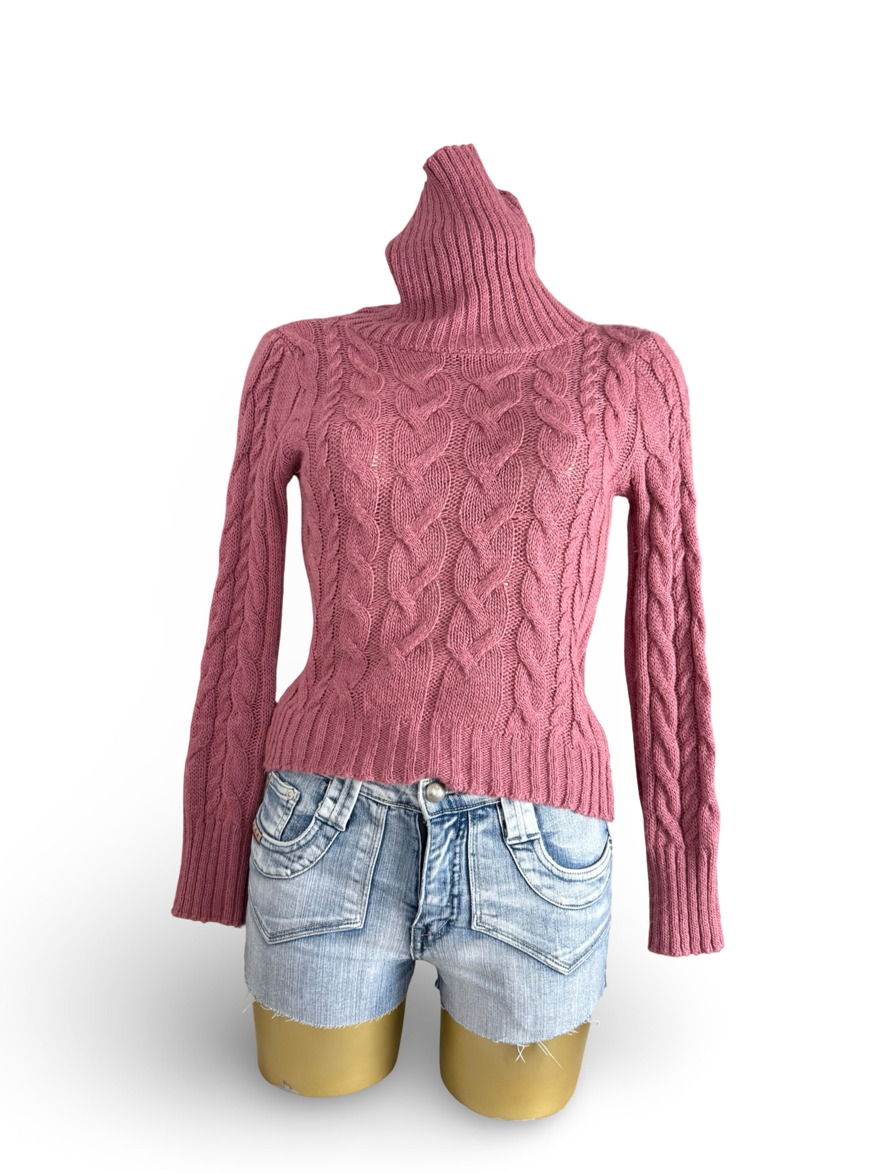 Pink turtleneck jumper (S/M)
