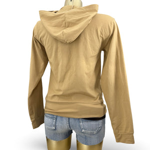 Beige logo zip up hoodie (M/L)