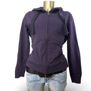 Purple inside fleece zip up hoodie jacket (S/M)