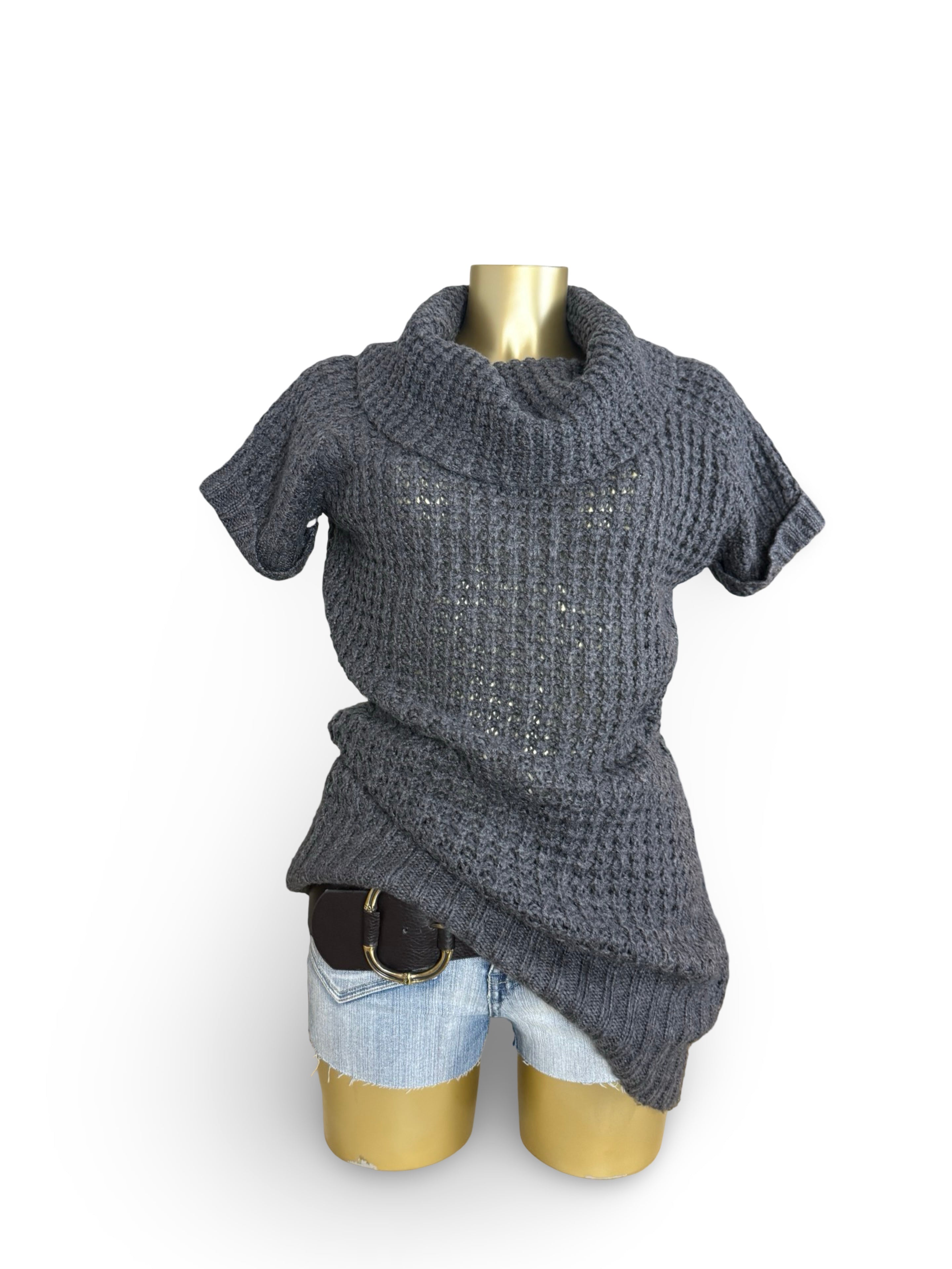 Grey turtleneck jumper dress (M/L)