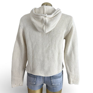 White cream hooded jumper (L)
