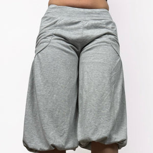 Grey baggy sarouel low rise capri pants (S)