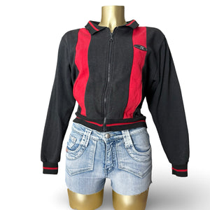 Black & red zip up sweatshirt jacket  (M/L)