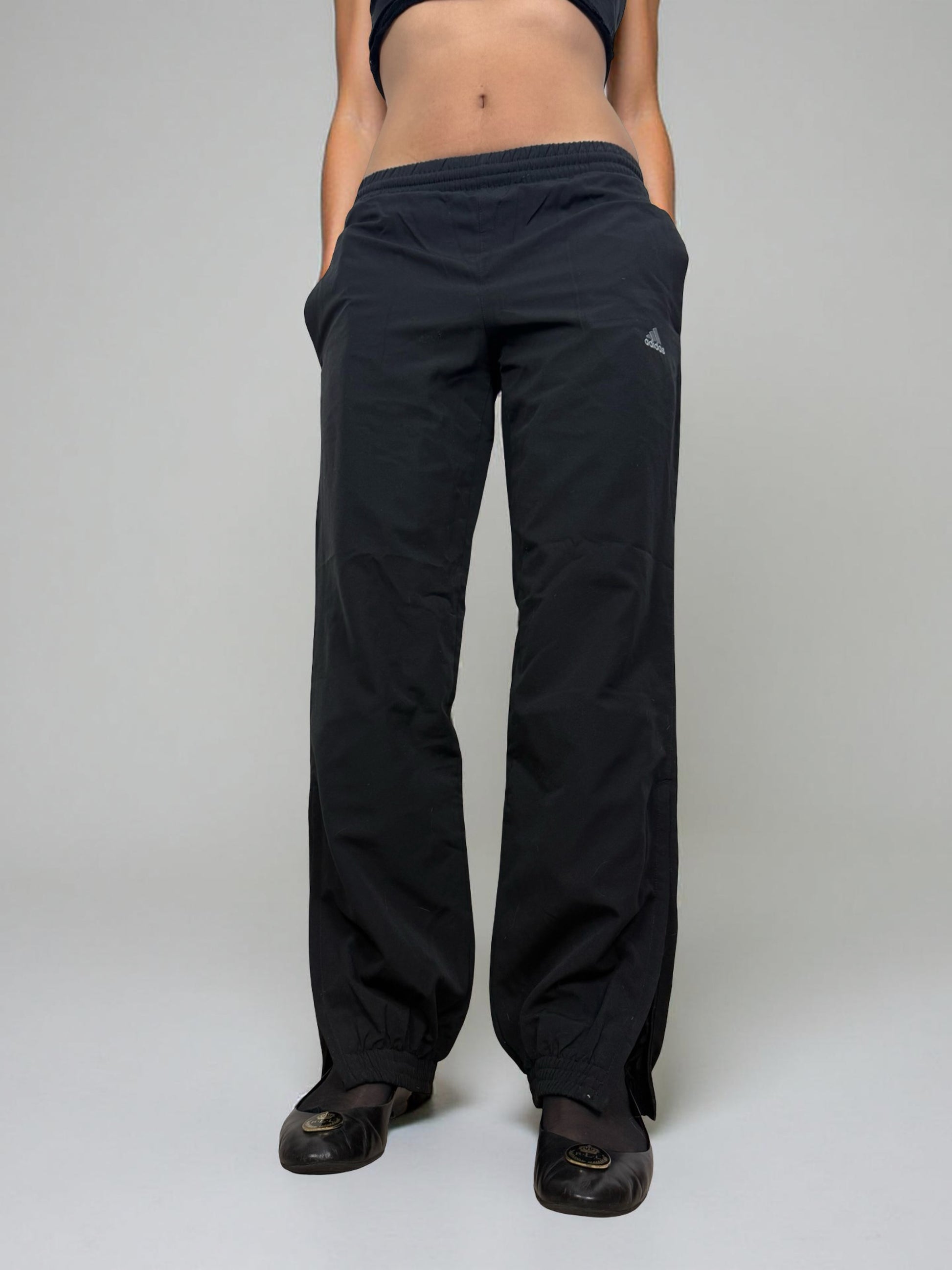 Black low rise joggers pants (S)