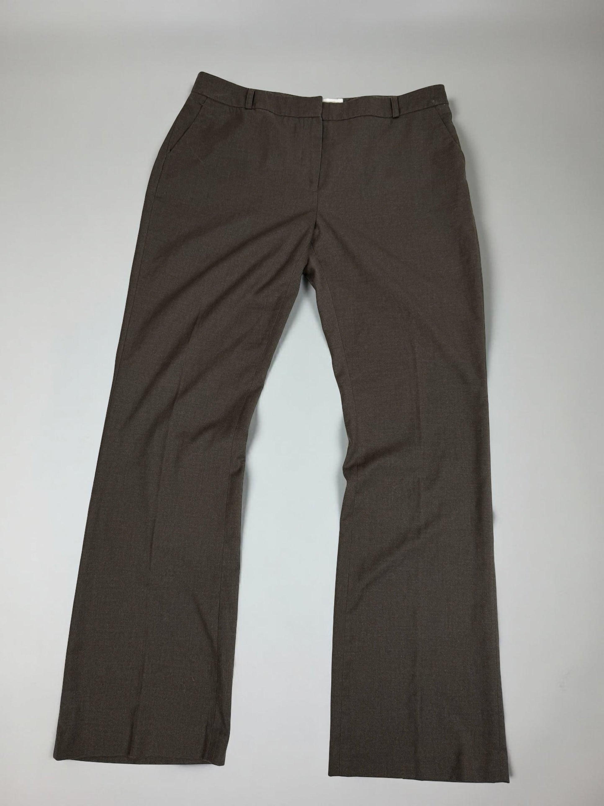 Brown low rise office flare baggy pants (XXL)