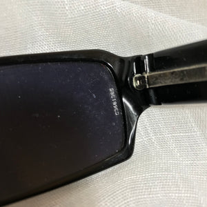 Rhinestone logo black sunglasses